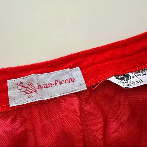 Evan Picone- Vintage- Wool-Red-Midi-Pleated-Skirt- Women’s 8 - Picture 7 of 14